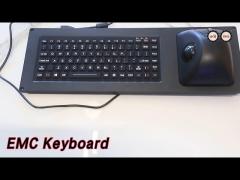 Military EMC Keyboard USB Backlight Rugged 87 Keys IP67 Aluminum Alloy