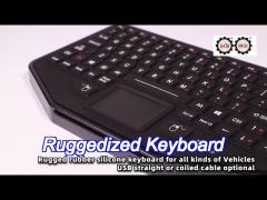 89 key silicone backlit ruggedized keyboard with sealed touchpad