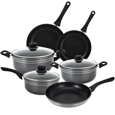 China Viable Wholesale High Quality OEM Home Kitchen Pan Pots Nonstick Aluminum Cookware Sets for sale