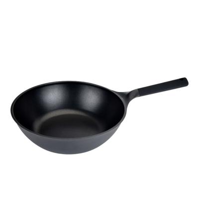 China OUDON High Quality Sustainable Wok Pan Cooking Pot Wok Frying Pan With Lid for sale