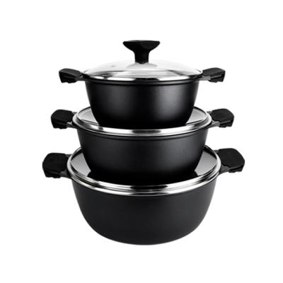 China OEM workable logo accept customized different design size cookware casserole set for sale