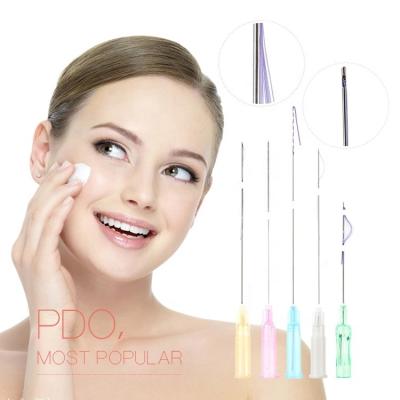 China face lift korea 3d medical lifting double needle screw pdo tooth lifting thread for face nose for sale