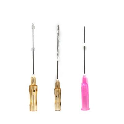 China Pdo Micro Blunt Wire Lift Dual Lift Cannula Needle For Eyebrow Lift for sale