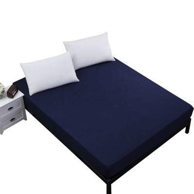 China Amazon Selling Mattress Protector Cover Water Proof Waterproof Warm Mattress Cover With Wholesale Price Navy Blue for sale