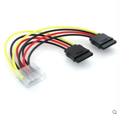 China High Quality Video Game Player 12Gb/s 4pin 15pin 1 to Split 2 Power SATA Power Cord Y-splitter Cable for sale