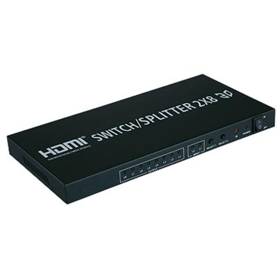 China DVD Player HDMI Video Splitter 2x8 Full HD 4K HDMI Splitter 2 In 8 Dual Display For DVD PS3 Xbox With Power (2x8) for sale