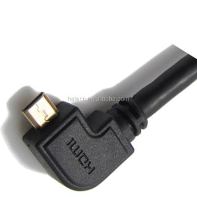 China 90 Degree Right Angle Extension Multimedia Ultra Long HDMI Micro to HDMI Cable Adapter 4K 60Hz Ethernet Audio Return Compatible for sale