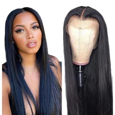 China Best Selling 13x4 Straight Human Hair Wig 150 Density Real Hair Lace Wig 10A Virgin Brazilian Straight Raw Lace Front Wig For Black Women for sale