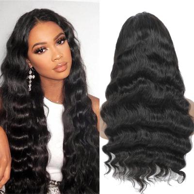 China Good Quality Transparent Human Women Wigs 100% Remy Hair Wigs For Black Loose Wave 150 Density Full Lace Wigs for sale