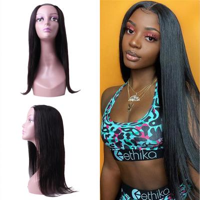 China Raw u piece straight hair wig u piece wig 180% Density Bone manufacturer hair wig seller for sale