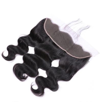 China Wholesale New Design Brazilian Virgin Human Hair Body Wave 13x4 Lace Frontal Transparent Headband With Customized for sale