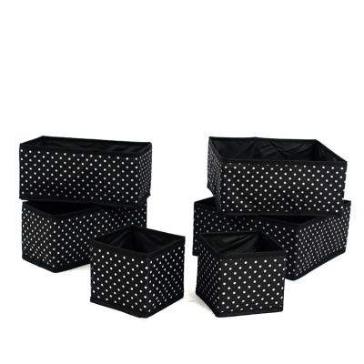 China 2022 Viable High Quality Manufacturer Supply Black 3 Pieces In A Set Oxford Cloth Storage Box for sale