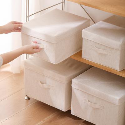 China Foldable cabinet storage box with lid, clothes toy storage box, organizer storage boxes and bins for sale