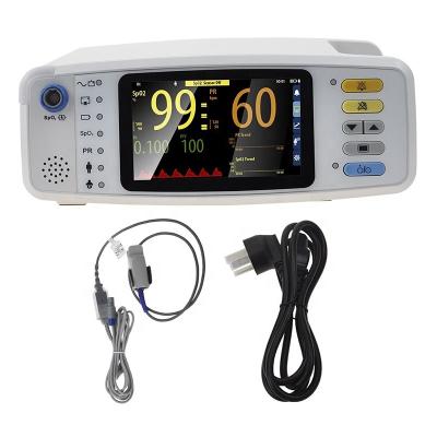 China Medical Healthcare Desktop Pulse Oximeter 5 Inch Table Top SpO2 Vital Monitor Medical Portable Ambulance Patient Monitor for sale