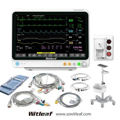 China Medical Healthcare Plug-in Touch screen clinical 6 Parameters ICU Patient Monitor Multi-parameters Patient Monitor with printer for sale