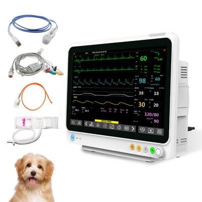 China ICU Veterinary Equipment ECG NIBP ETCO2 Vital Signs Monitor Veterinary Patient Monitor for Critical Care Pet Veterinary Hospital for sale