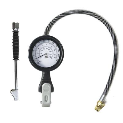 China Tire Pressure Gauge Car Tire Inflator Dial Air Compressor Compressor Tire Inflator with Gauge Tire Pressure Gauge Inflator for sale