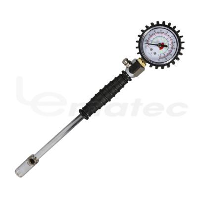 China Auto Repair Tools Precision Dial 220 PSI Tire Pressure Gauge With Chuck Deflator for sale