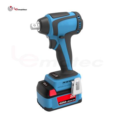 China 20V 300 N.M Car Repair Workshop Li Electric Brushless Power Impact Wrench 1/2