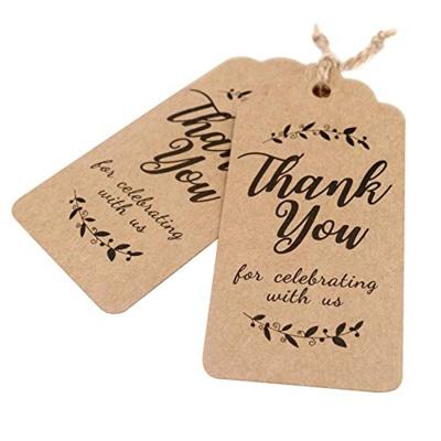 China Hot Selling High Quality Print Thanksgiving Thank You String Gift Tag Custom With String Wrapping Paper Tag for sale