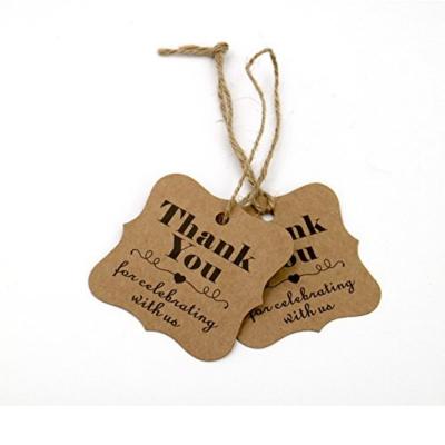 China High Quality Hot Selling Printing Kraft Paper Clothing Bangs Craft Packaging Gift With String Tag Hang Tag for sale