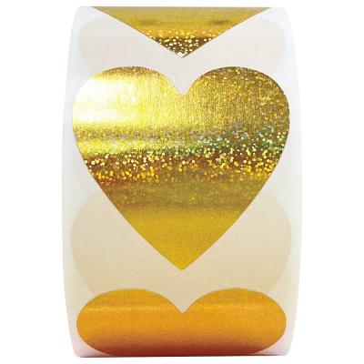 China Professional Water Proof Manufacture Valentine's Day Seal Sticker Label Love Gift Decoration Heart Pattern Sticker for sale