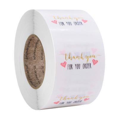 China Water Proof Custom Printed Logo Sticker Label Roll Self Adhesive Waterproof Vinyl Hot Stamping Sticker for sale