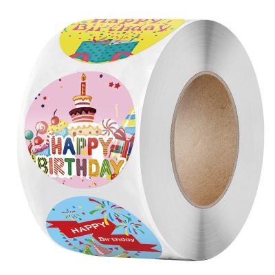 China Custom Color Draw Sticker Low Price Happy Birthday Decoration Cartoon Self Adhesive Party Sticker for sale