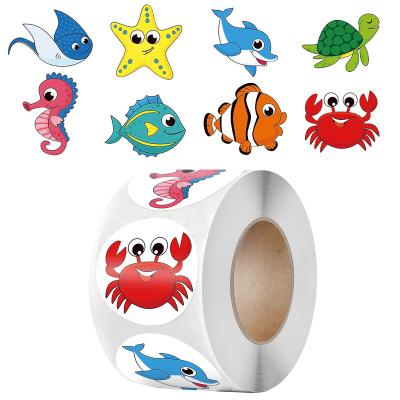 China High Quality Adhesive Waterproof Cartoon Print Water Proof Stickers Kids Animal Cute Sticker Labels for sale