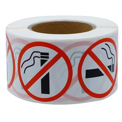 China Water Proof Direct Adhesive Waterproof Designer Design Bulk No Smoking Sign Sticker for sale