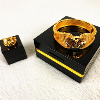 China 2021 Copper Gold Plated Mom Charms For Making Bracelets China Gold Plated Jewelry Women Slap Bracelet Pour Man Women's 24K Bracelets for sale