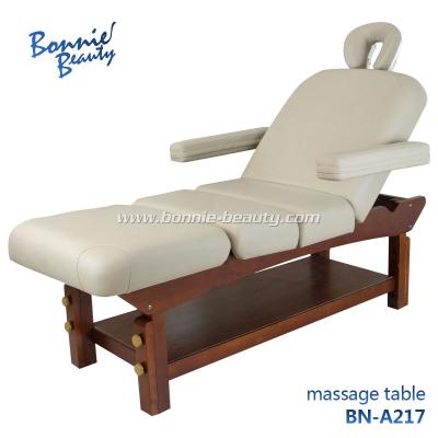 China Heavy Duty Massage Table Spa Used Wooden Facial Bed For Beauty Shop BN-A217 for sale