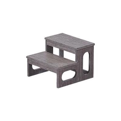 China Modern LIVING ROOM WOODEN FOOT STEP IN GRAY for sale