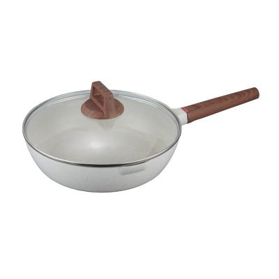 China Healthy Stone Cookware Aluminum Die Casting Minimalist Cooking Pan Nonstick Deep Frying Pan for sale