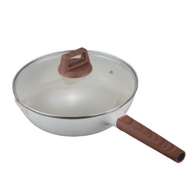 China China minimalist induction direct factory restaurant aluminum non-stick frying pan with granite coating for sale