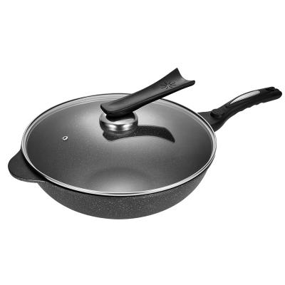 China Durable Die-Cast Aluminum Scratch Resistant Induction Non-Stick Woks And Saute Pans for sale