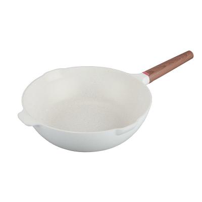 China Wholesale Viable Stir Fry Pan Round Flat Bottom Wok for Omelets and Stir Fry Vegetables for sale