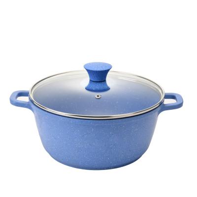 China Sustainable New Products Non Stick Induction Stock Pot Soup Cooking Pasta Pot With Lid , Granite Coating for sale