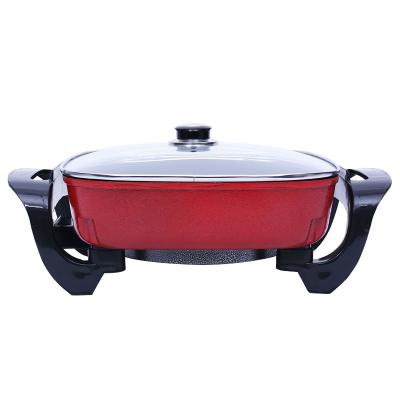 China Wholesale Adjustable Temperature Square Electric Frying Pan Pizza Casserole for sale