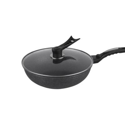 China Viable die cast aluminum non-stick cookware wok for sale