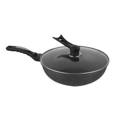 China Viable die cast aluminum non-stick cookware wok 32cm for sale