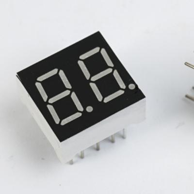 China Indoor 0.8 Inch 10pin 7 Segment Dual 2 Digits Led Display Cathode Common Anode for sale