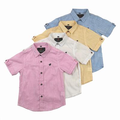 China Spring Summer Autumn Children's Shirt Children's Lapel QUICK DRY Short T-shirt Children's Sleeve for sale