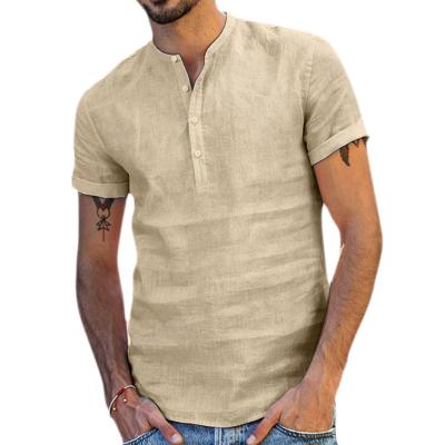 China Wholesale custom made men's anti-pilling cotton shirt solid color casual canvas shirt for sale