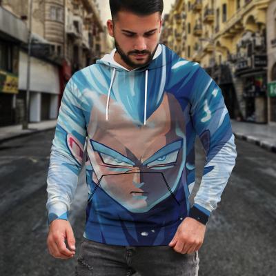 China Anti-wrinkle maker 3D Printed Funny Oversized Cartoon Anime Long Sleeve Pullover Men's Polyester Sweatshirts Custom Hoodies for sale