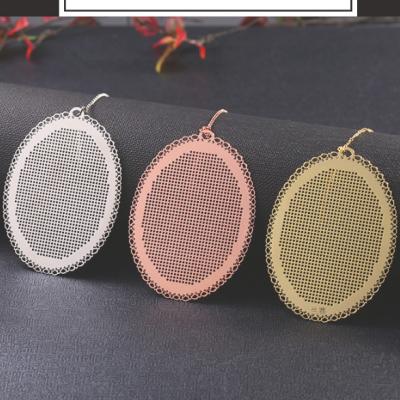 China Europe Special Oval Shape Laser Cut Gift Metal Bookmark for sale