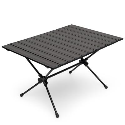 China Contemporary Aluminum Outdoor Black Portable Folding Camping Table Foil for sale