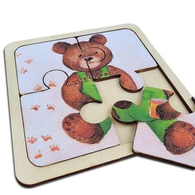 China Wholesale Cartoon Animal 3d Toy Puzzles Baby Wooden Puzzles Price Toddlers 3D Cheap Puzzles for sale