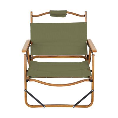 China Modern hot sale wood grain outdoor chair camping folding furniture aluminum camping chair for sale