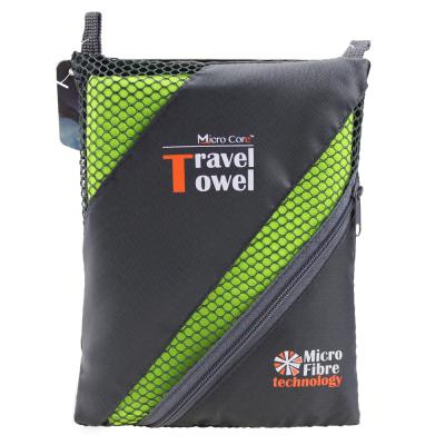 China Personalized Compressed Microfiber Travel Sports Towel With Bag for sale